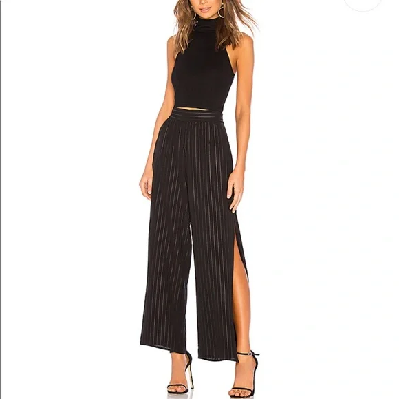 BCBGeneration Side Split High-Rise Palazzo Pants* - Picture 1 of 4